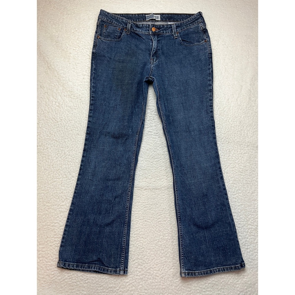Signature Levi Strauss Jeans Womens 14 Blue Low Rise Bootcut Denim Stretch Pants